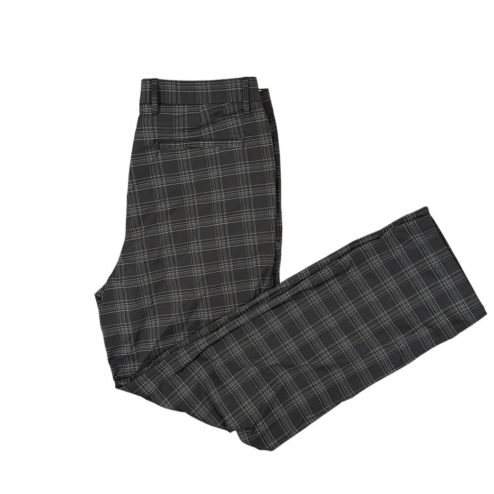 Greg Norman Golf Pants 34x32 Gray Plaid Stretch Performance Golf Pants